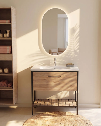 Mobilier baie pe pardoseală Loft Scandi Seville – Design Nordic