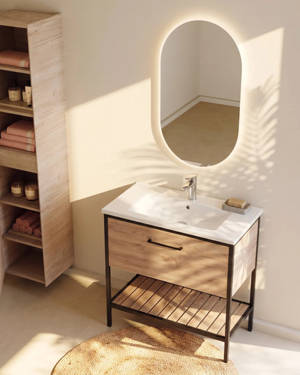 Mobilier baie pe pardoseală Loft Scandi Seville – Design Nordic