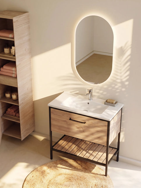 Mobilier baie pe pardoseală Loft Scandi Seville – Design Nordic