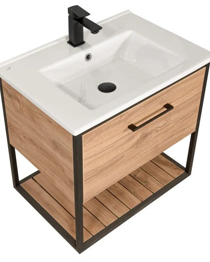 Mobilier baie suspendat cu lavoar ceramic Loft Scandi Seville – Design Nordic