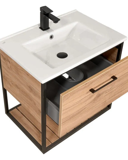 Mobilier baie suspendat cu lavoar ceramic Loft Scandi Seville – Design Nordic