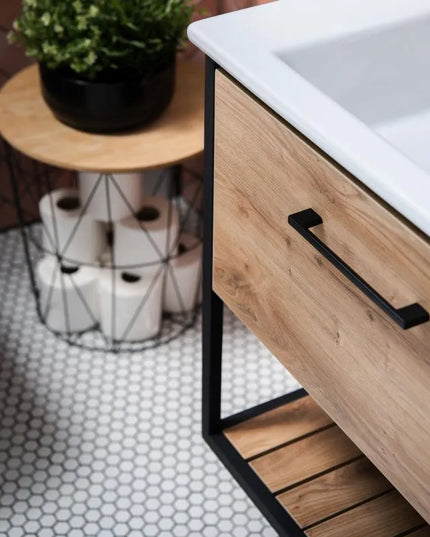 Mobilier baie suspendat cu lavoar ceramic Loft Scandi Seville – Design Nordic