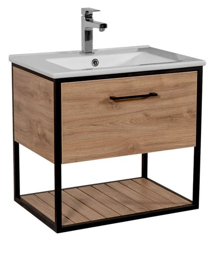 Mobilier baie suspendat cu lavoar ceramic Loft Scandi Seville – Design Nordic