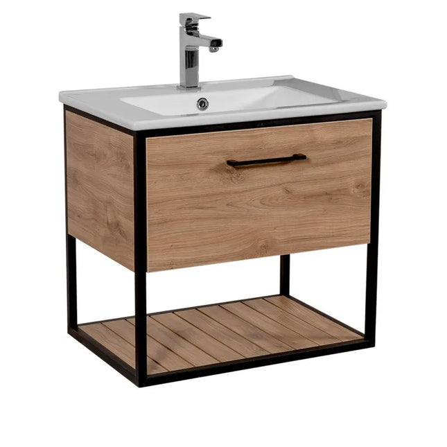 Mobilier baie suspendat cu lavoar ceramic Loft Scandi Seville – Design Nordic