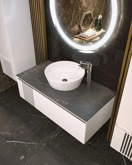 Mobilier de baie suspendat Manhattan , Alb