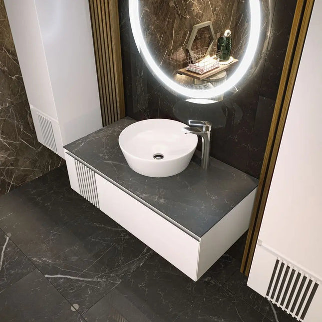 Mobilier de baie suspendat Manhattan , Alb