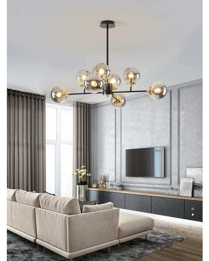 Lustra Abajur Fumuriu E27 Cu 8xE27 DF202/4+4