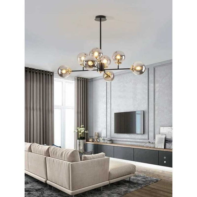 Lustra Abajur Fumuriu E27 Cu 8xE27 DF202/4+4