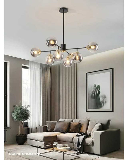 Lustra Abajur Fumuriu E27 Cu 8xE27 DF202/4+4