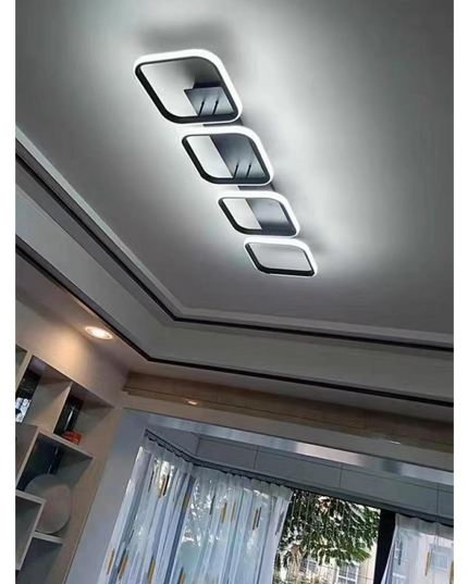 Lustră LED cu 4 Pătrate – Design Modern și Iluminare Inteligentă G3860/4