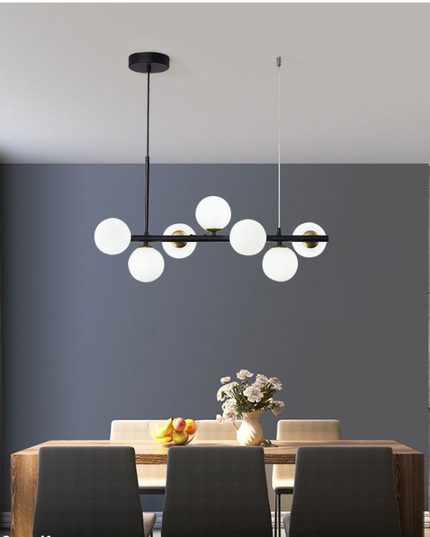 Lustră LED cu 7 Globuri Alb Mat G9  DX1026/7 BK