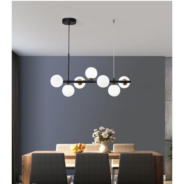 Lustră LED cu 7 Globuri Alb Mat G9  DX1026/7 BK