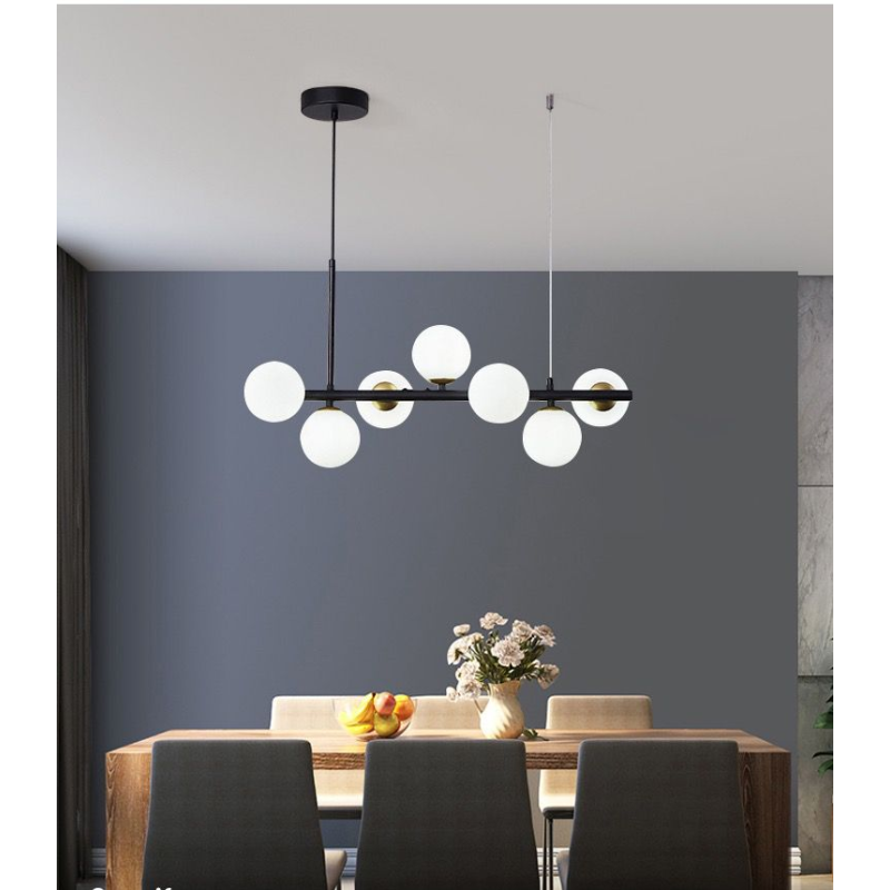 Lustră LED cu 7 Globuri Alb Mat G9  DX1026/7 BK