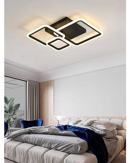 Lustră LED cu Telecomandă Negru – Iluminat Modern și Inteligent G 3816/3 BK