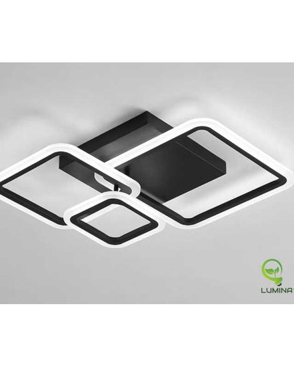 Lustră LED cu Telecomandă Negru – Iluminat Modern și Inteligent G 3816/3 BK