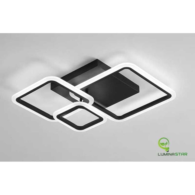 Lustră LED cu Telecomandă Negru – Iluminat Modern și Inteligent G 3816/3 BK