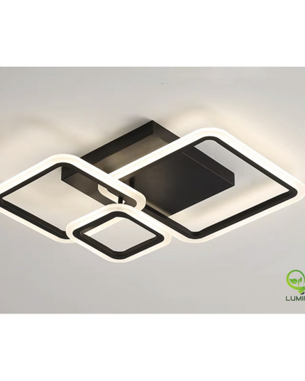 Lustră LED cu Telecomandă Negru – Iluminat Modern și Inteligent G 3816/3 BK