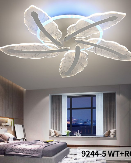 Lustră LED cu Telecomandă WiFi 2.4G – Iluminare Modernă și Reglabilă -  9244/5 WT/RGB