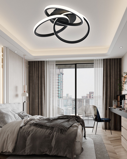 Lustră LED 84W cu Telecomandă WiFi – Iluminare Reglabilă pentru Confort Maxim - G3817/3 BK