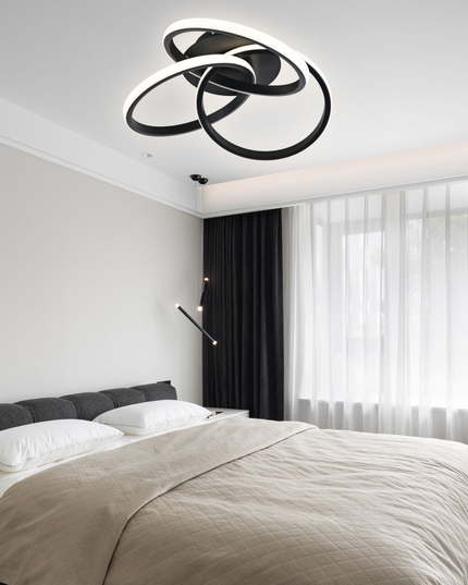 Lustră LED 84W cu Telecomandă WiFi – Iluminare Reglabilă pentru Confort Maxim - G3817/3 BK