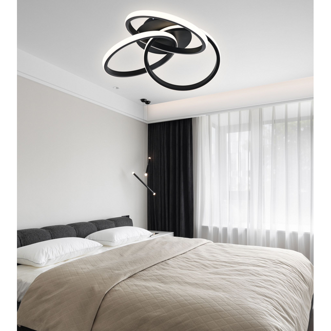 Lustră LED 84W cu Telecomandă WiFi – Iluminare Reglabilă pentru Confort Maxim - G3817/3 BK