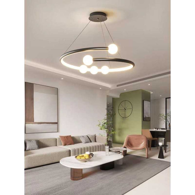 Lustră LED cu Telecomandă WiFi 2.4G  G4128 BK