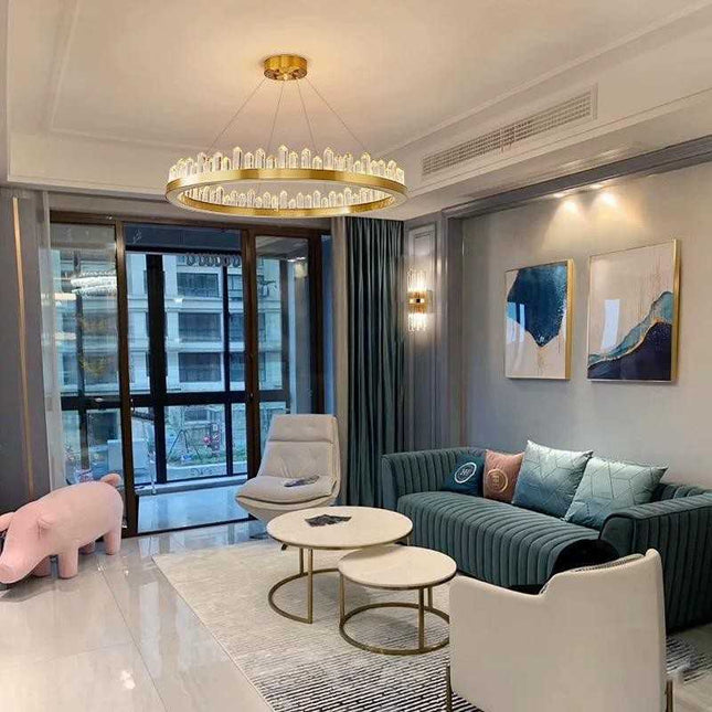 Lustră LED Cristal D60cm cu Telecomandă WiFi 2.4G – Eleganță și tehnologie pentru confortul casei tale - G4107/600 GD