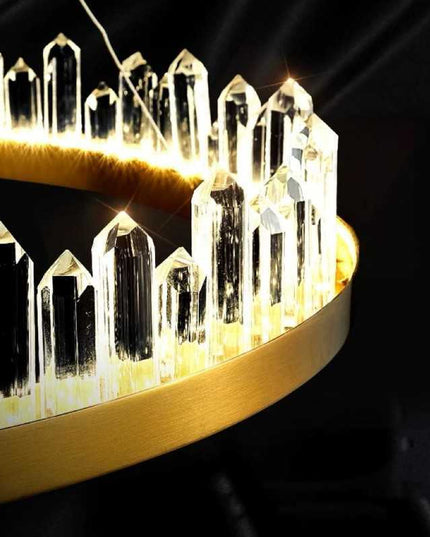 Lustră LED Cristal D60cm cu Telecomandă WiFi 2.4G – Eleganță și tehnologie pentru confortul casei tale - G4107/600 GD