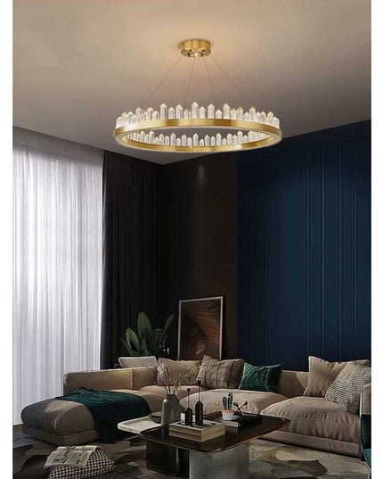 Lustră LED Cristal D60cm cu Telecomandă WiFi 2.4G – Eleganță și tehnologie pentru confortul casei tale - G4107/600 GD