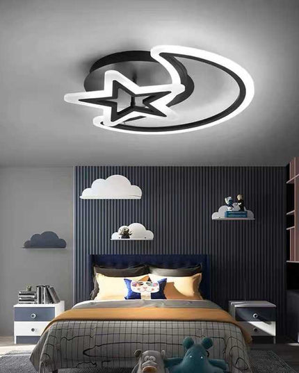 Lustră LED Lună & Stea Neagră G3553 BK