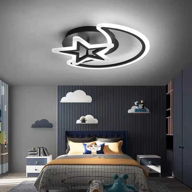 Lustră LED Lună & Stea Neagră G3553 BK