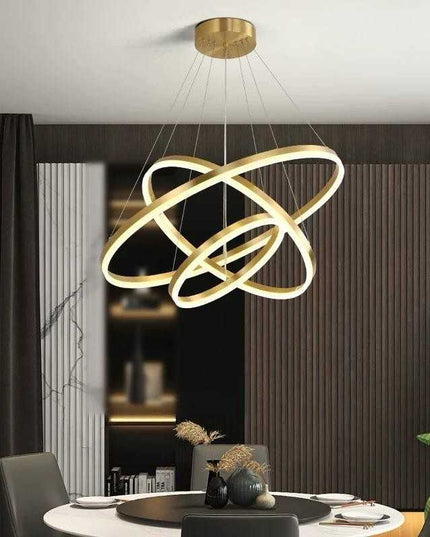 Lustră LED Minimalist Ring cu Telecomandă WiFi 2.4G Gold – Design Modern și Iluminare Reglabilă - 5205/3 GD