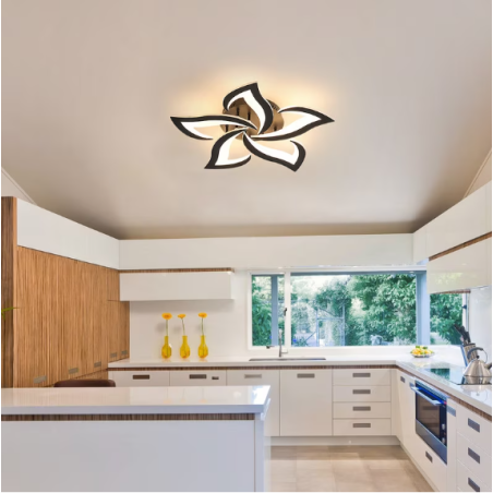 Lustră LED Negru cu Telecomandă WiFi – Eleganță și Tehnologie Inteligentă - G16801/5 BK