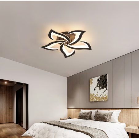 Lustră LED Negru cu Telecomandă WiFi – Eleganță și Tehnologie Inteligentă - G16801/5 BK