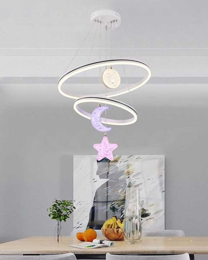 Lustră LED Stele și Lună cu Telecomandă – Magie și Eleganță în Iluminatul Interior - G4007