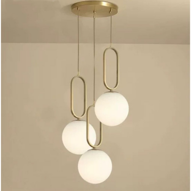 LUSTRA Nordic Luxury Glob Alb Corp Cupru E27 x 3 - MX152/3