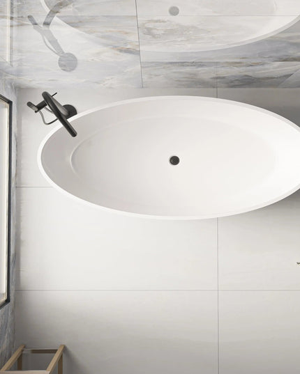 Cadă din compozit albă lucioasă Madonna