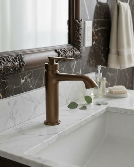 Baterie lavoar baie cu bază și mâner în trepte – B1006A 01