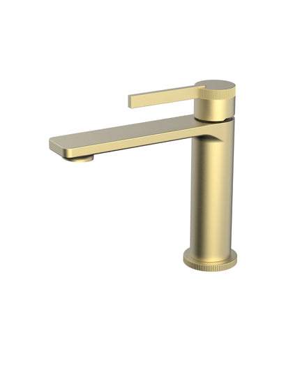 Baterie lavoar din alamă cu design vertical auriu