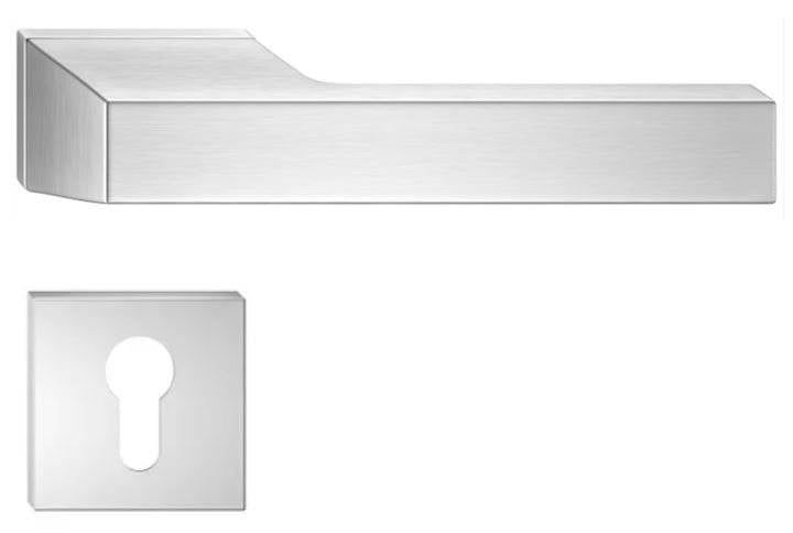 Mânere uși Maxima – Crom Satin cu Rozetă Yală Inclusă