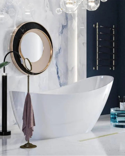 Cadă din compozit albă mată Marina