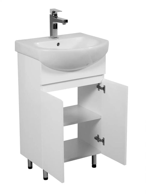 Mobilier de baie pe pardoseală Sity, Alb