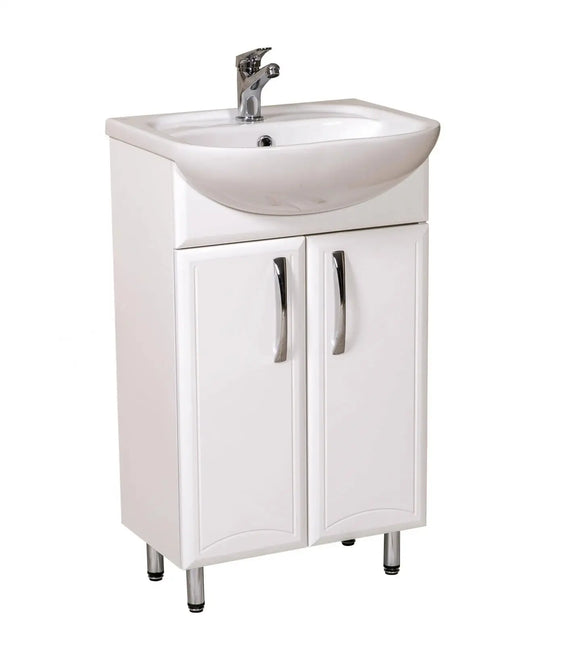 Mobilier de baie pe pardoseală Decor, Alb