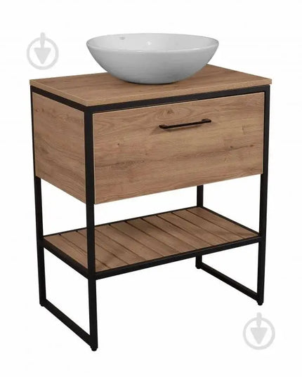 Mobilier de baie pe pardoseală Loft Scandi Seville, cu blat și lavoar (Zero)