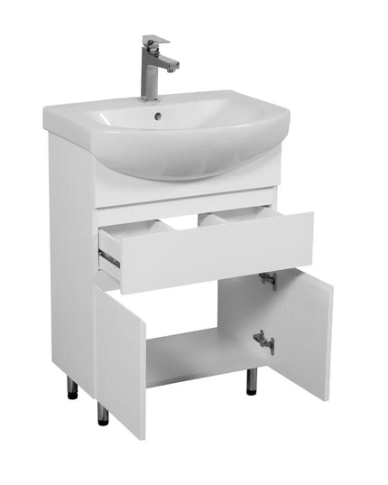 Mobilier de baie pe pardoseală Sity, Alb