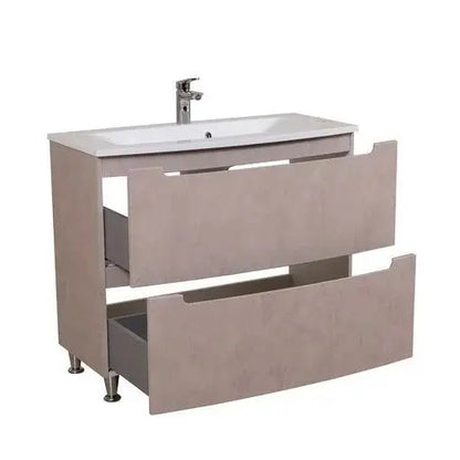 Mobilier de baie pe pardoseală Headway beton-beige
