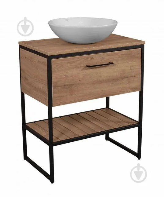 Mobilier de baie pe pardoseală Loft Scandi Seville, cu blat