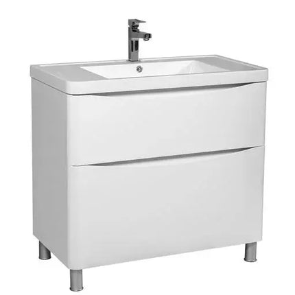 Mobilier de baie pe pardoseală Vista, Alb