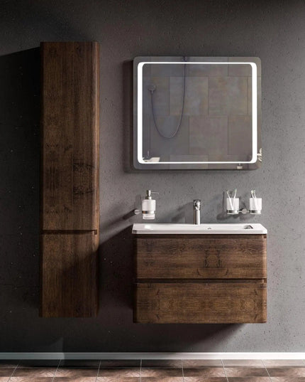 Mobilier de baie suspendat Accent castan