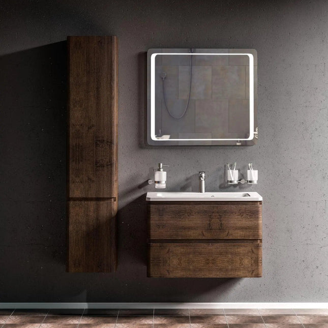 Mobilier de baie suspendat Accent castan